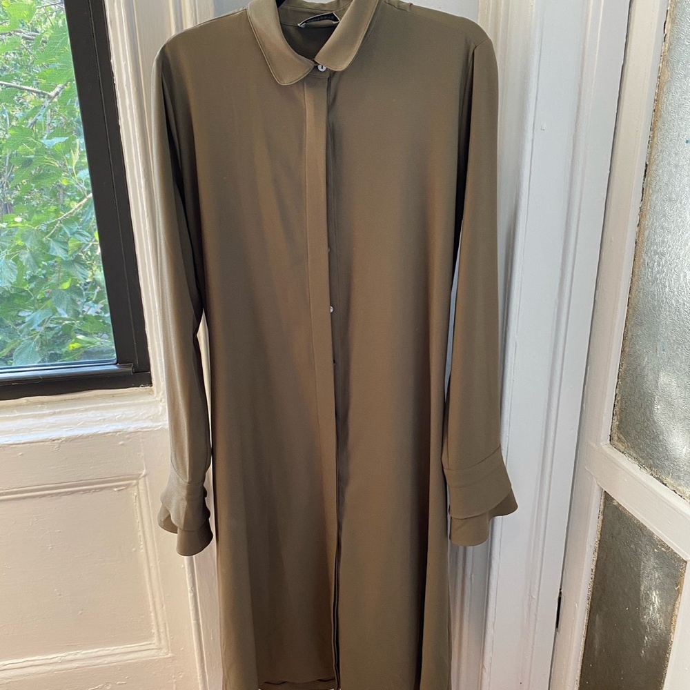 Ultra Chic Olive Button Dress from Dutch Designer